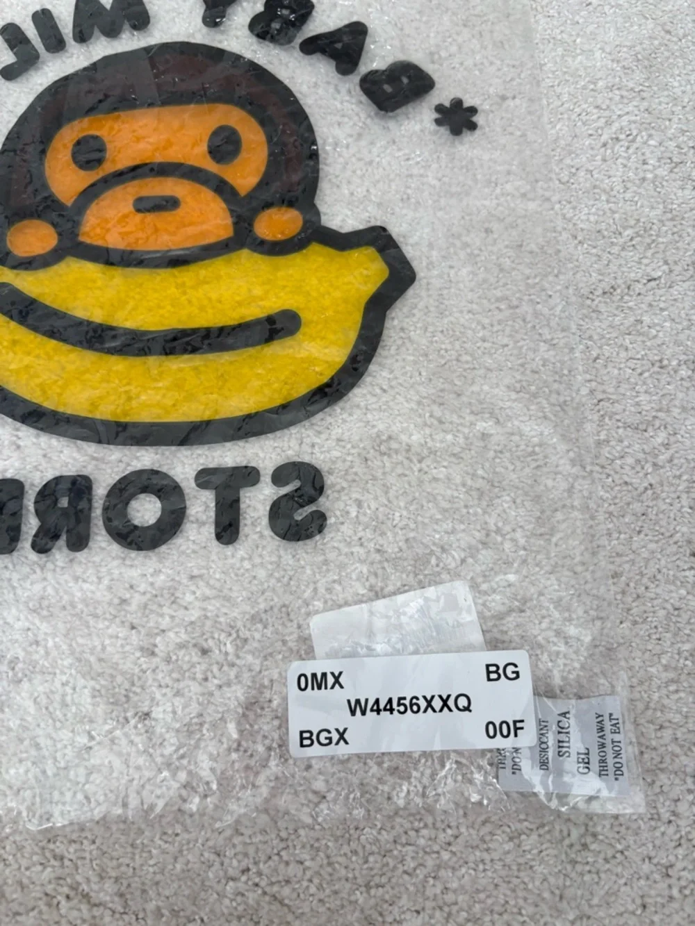BAPE Bathing Ape Baby Milo zip top storage bag